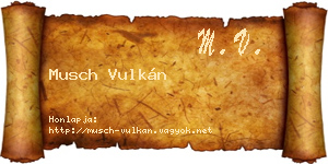 Musch Vulkán névjegykártya